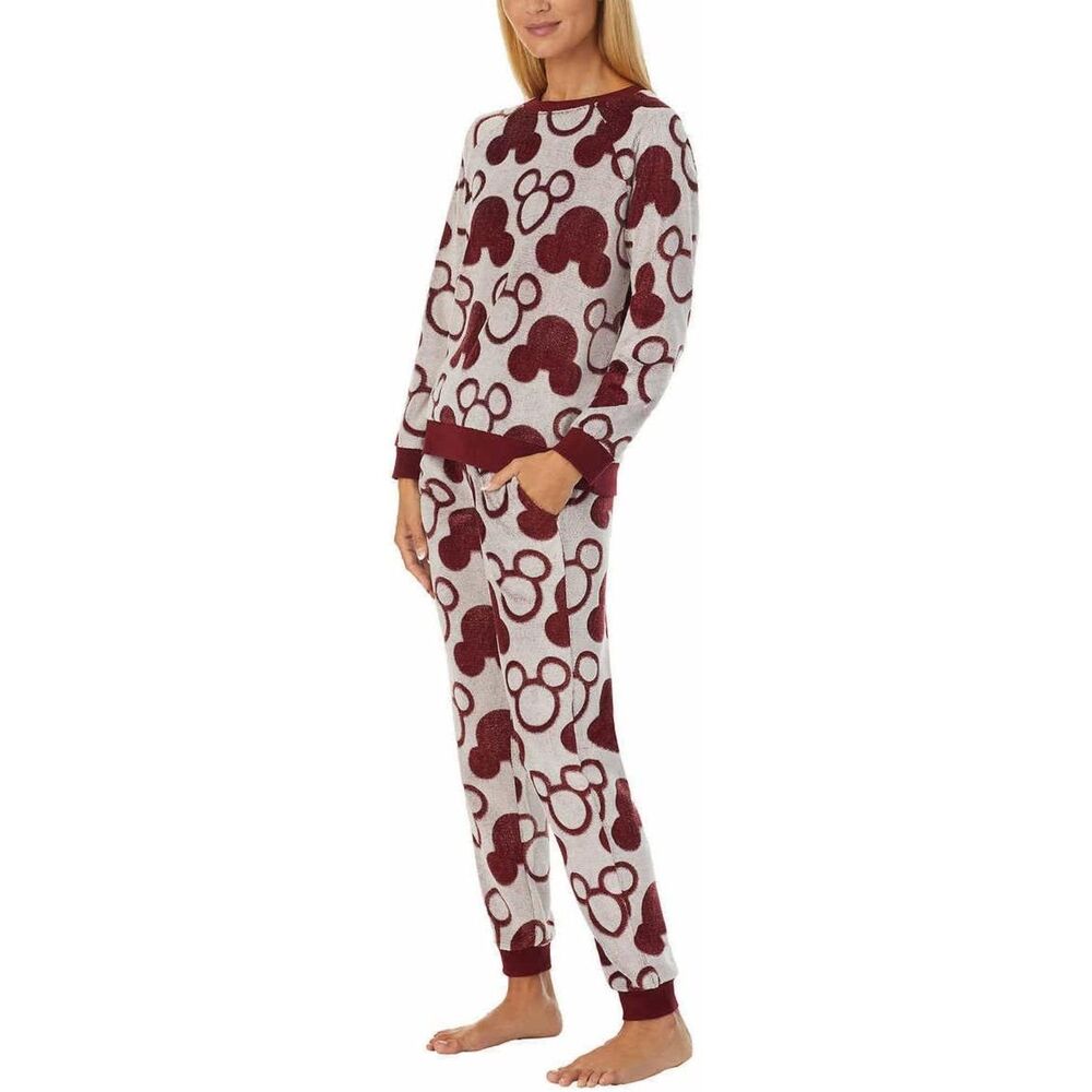 NEW Soft Fleece Sz XL (16/18) Comfy MICKEY MOUSE 2 Pc Pajama Lounge Set DISNEY - Picture 2 of 7